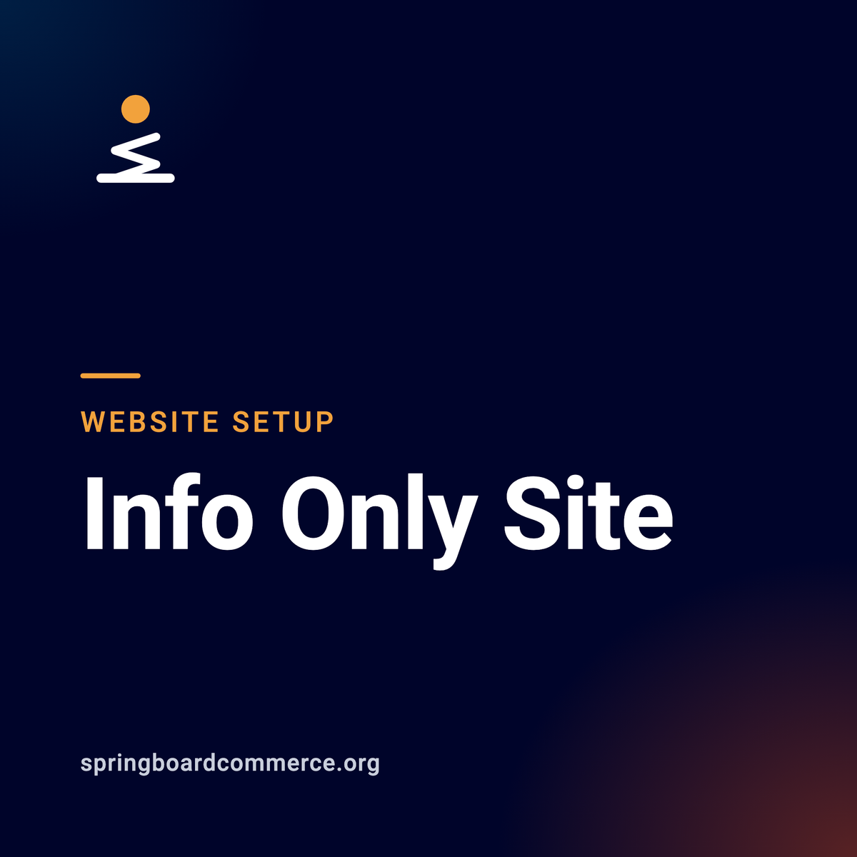 Website setup: Info Only Site